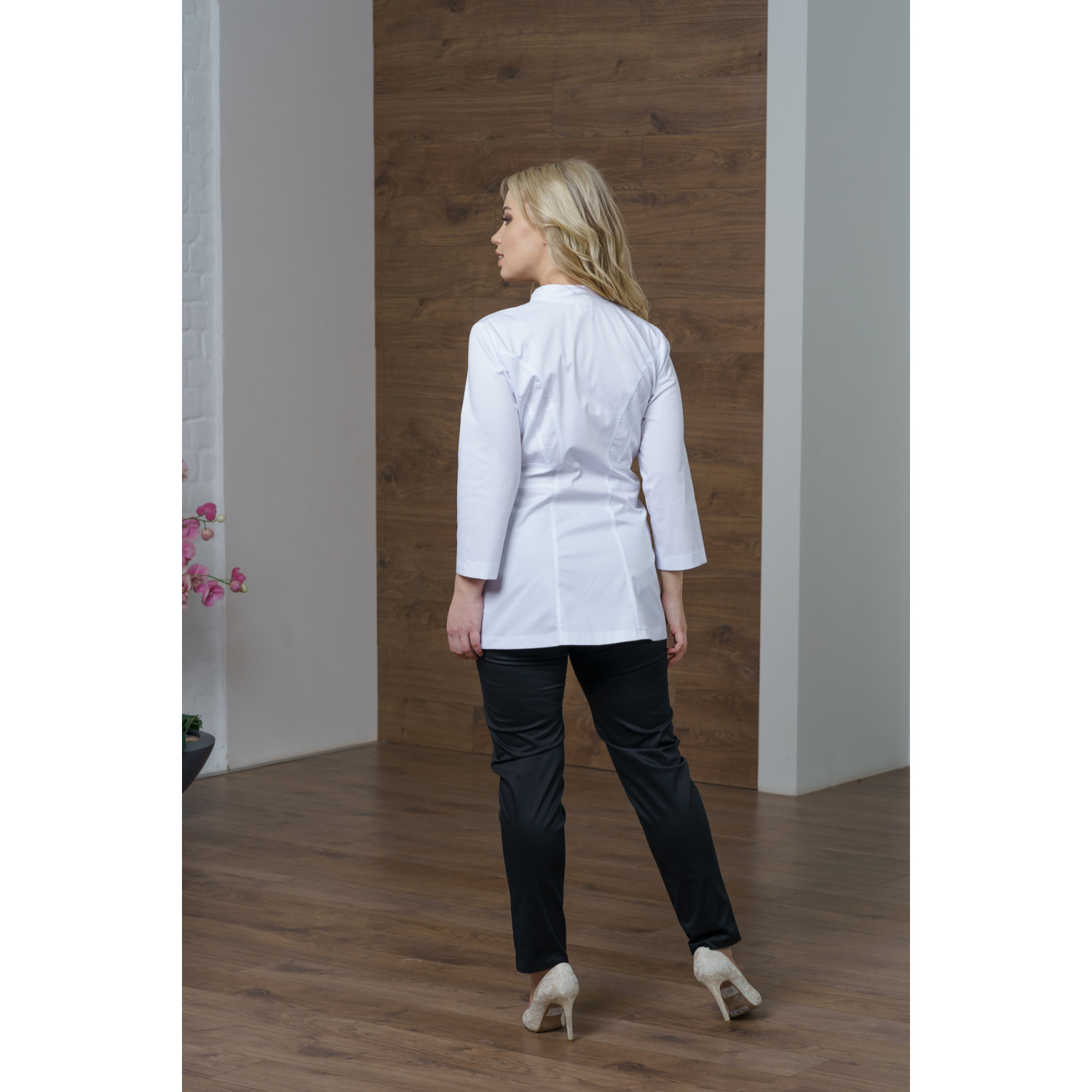 Рубашка мед. жен. М-269-0 ткань Элит-145/Стрейч