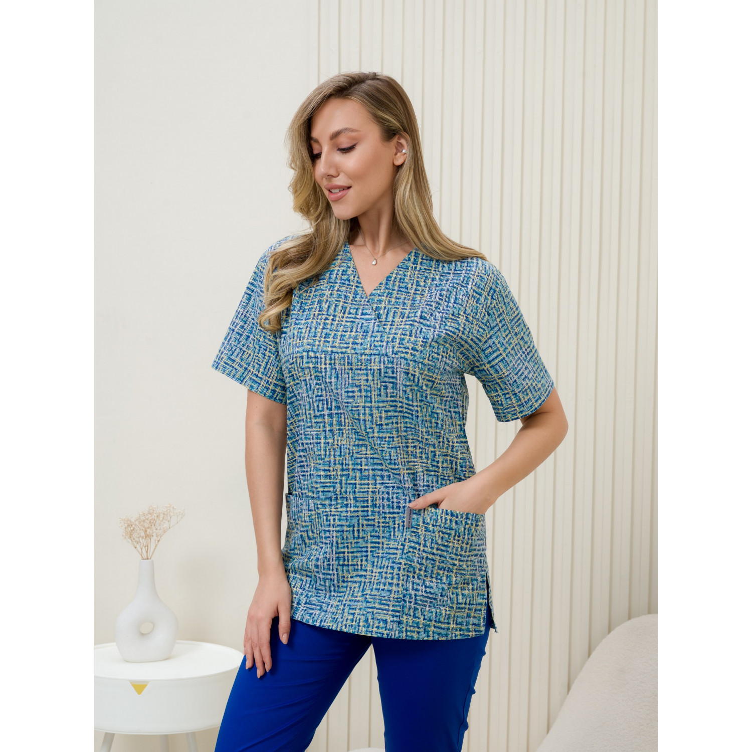 Рубашка мед. М-201-13367 ткань Поплин