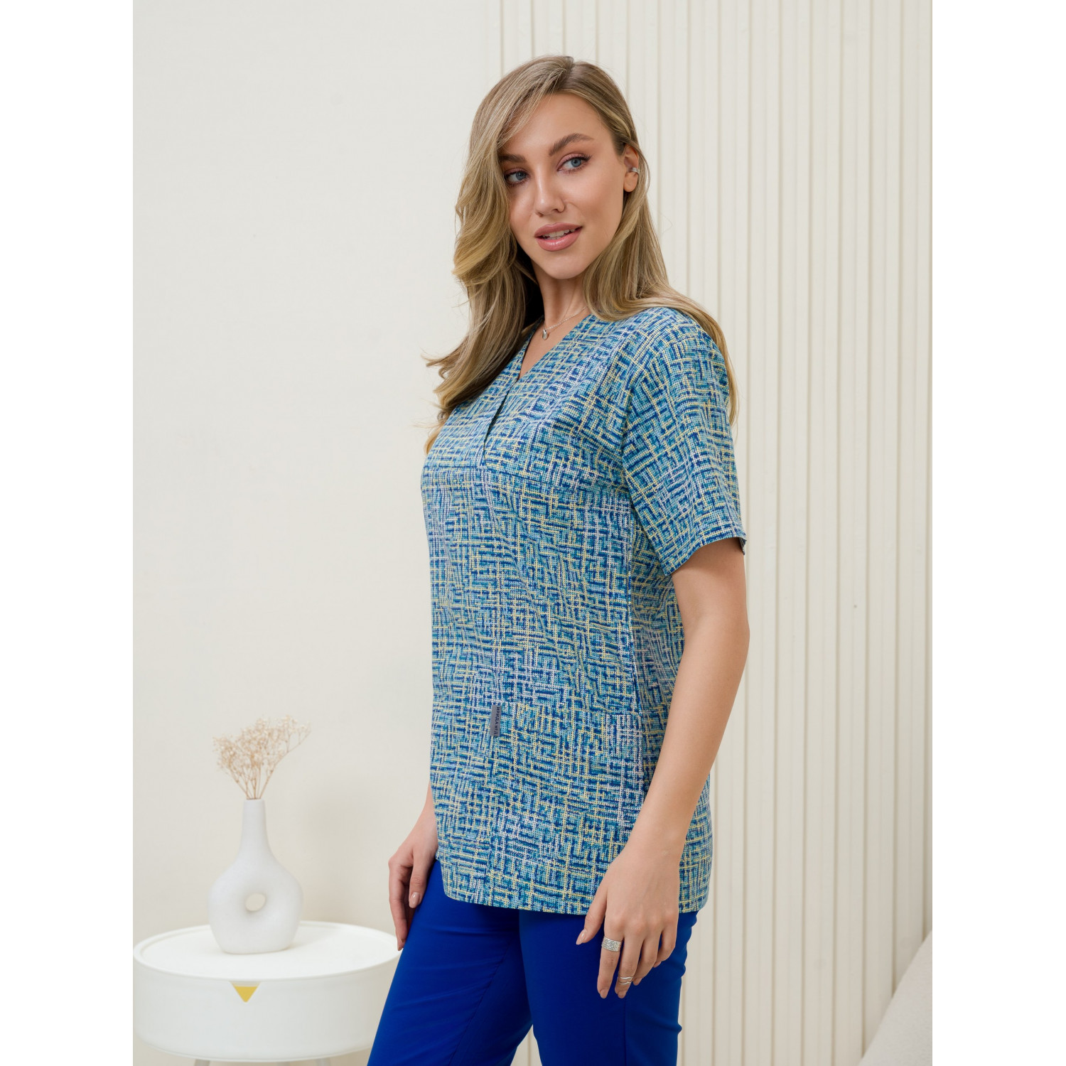 Рубашка мед. М-201-13367 ткань Поплин