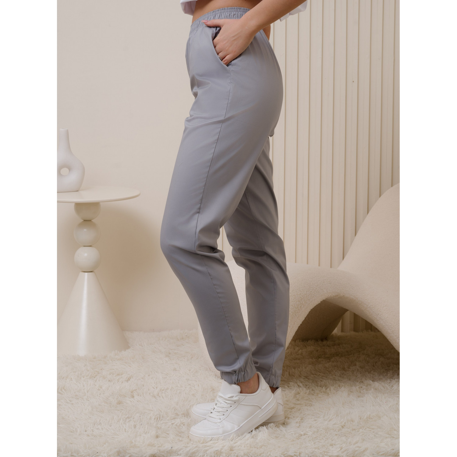 Брюки медицинские жен. М-319-39 ткань Элит-145/Стрейч