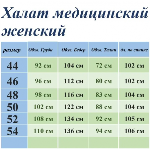 Халат медицинский жен. М-060 ткань Элит-145