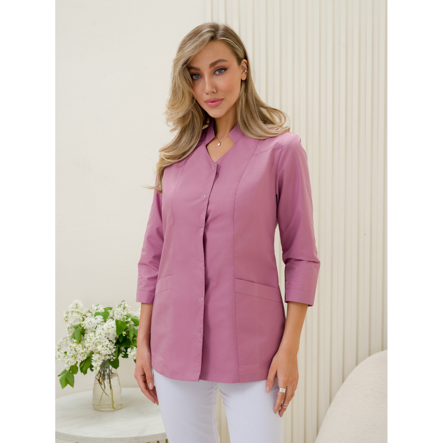 Рубашка мед. жен. М-266-75 ткань Тиси