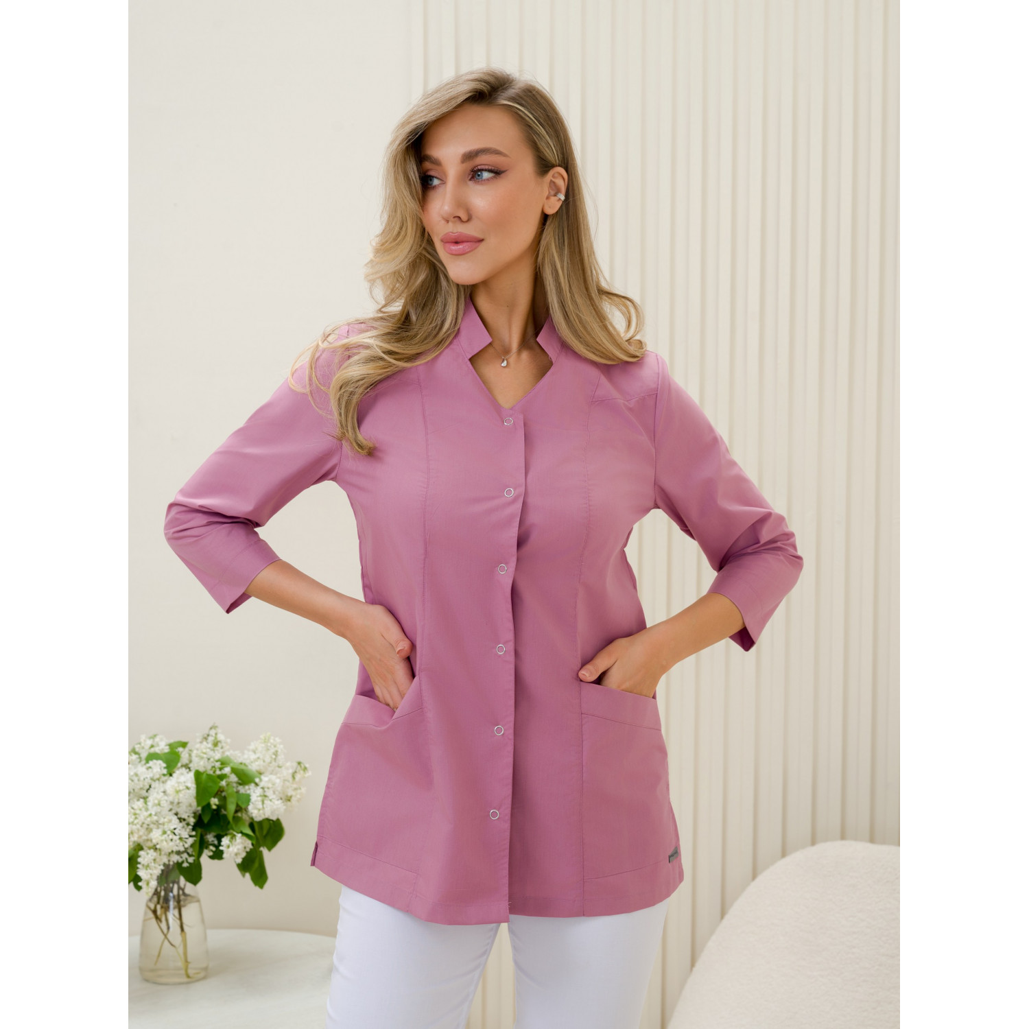 Рубашка мед. жен. М-266-75 ткань Тиси