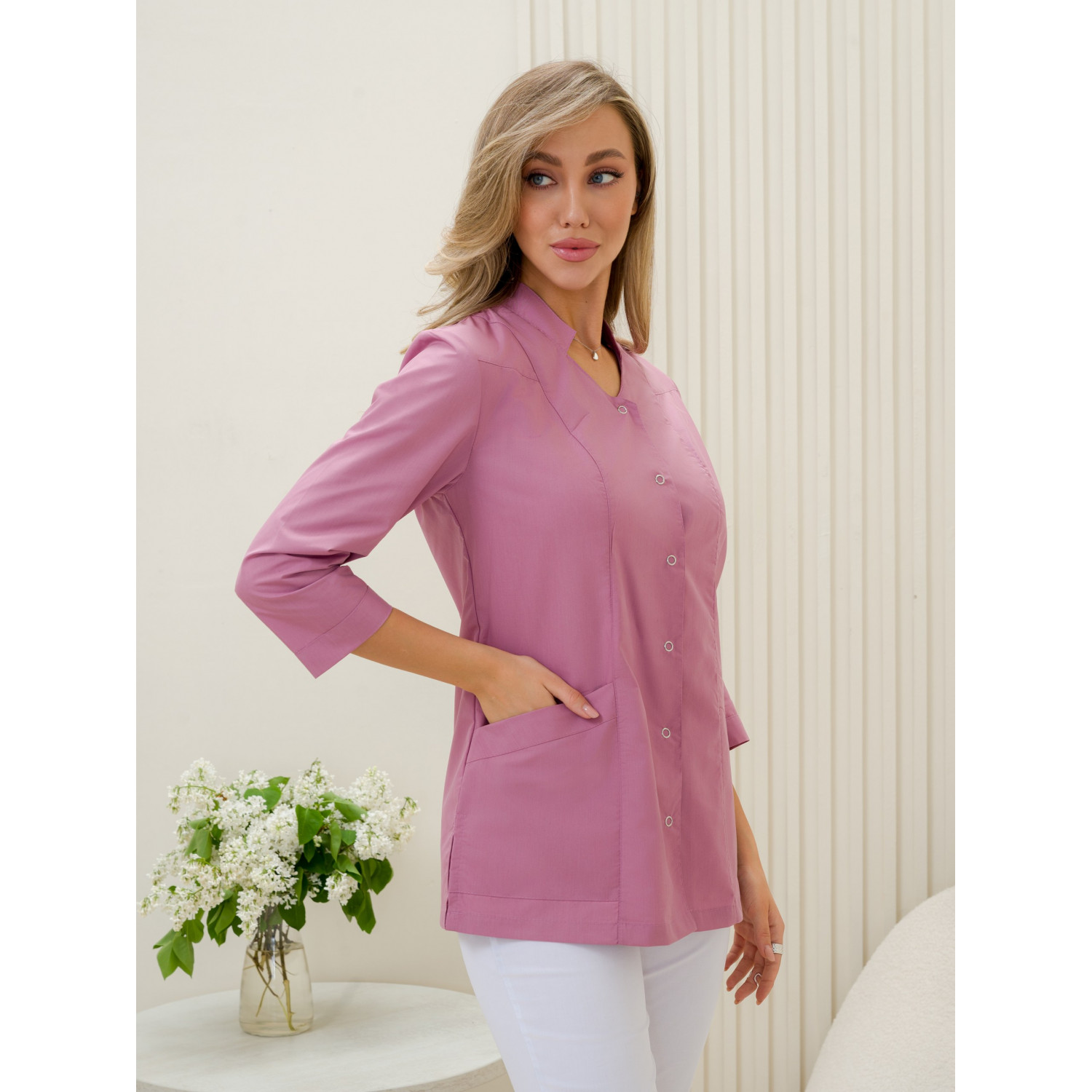 Рубашка мед. жен. М-266-75 ткань Тиси
