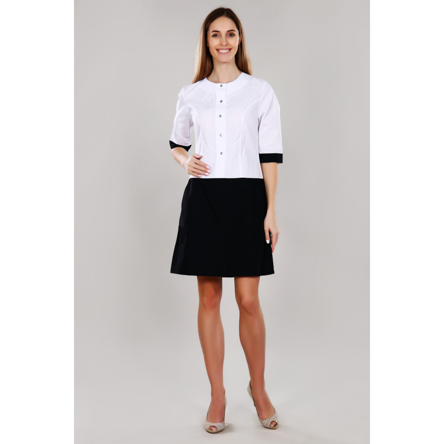 Халат-платье медицинское жен. М-500 ткань Тиси