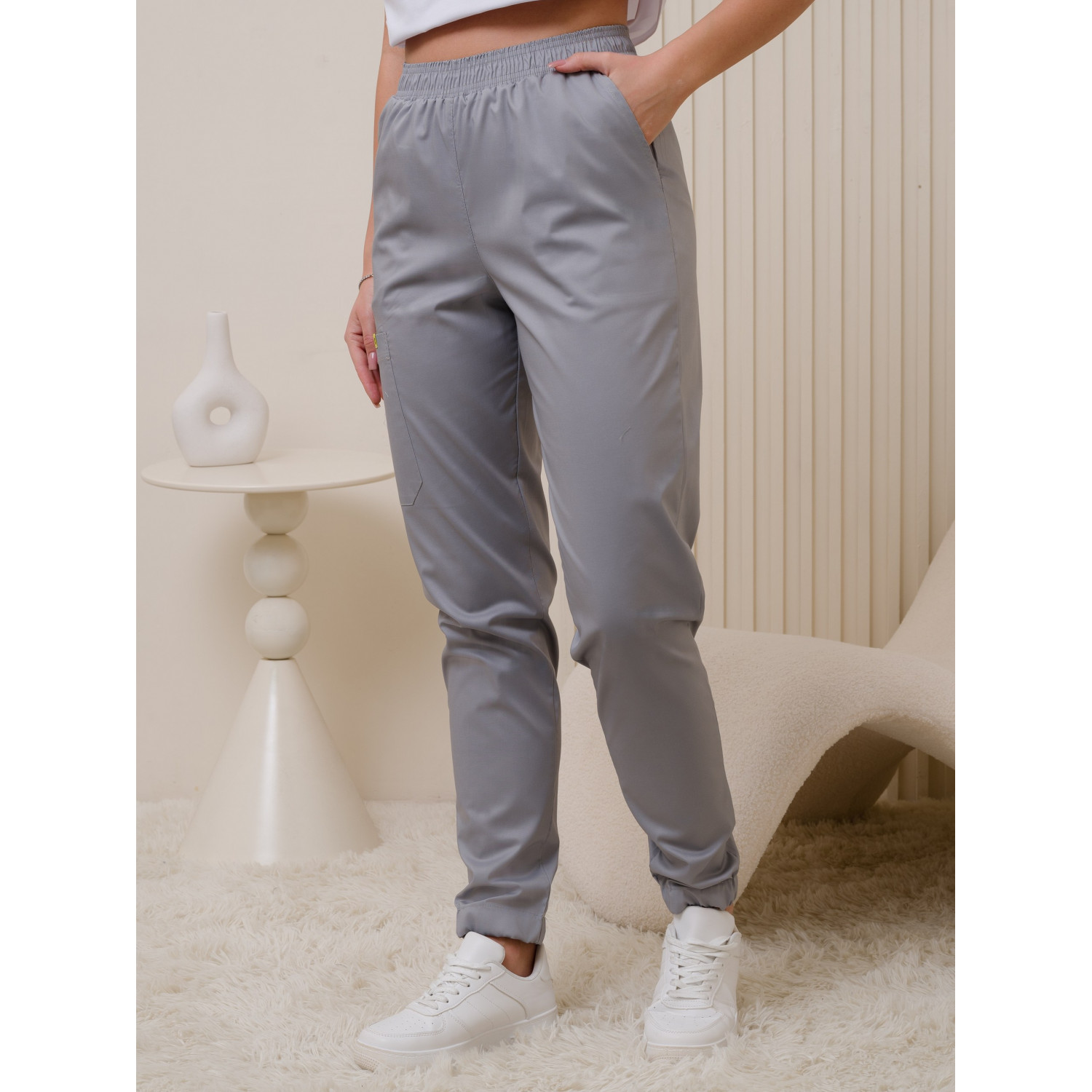 Брюки медицинские жен. М-319-39 ткань Элит-145/Стрейч