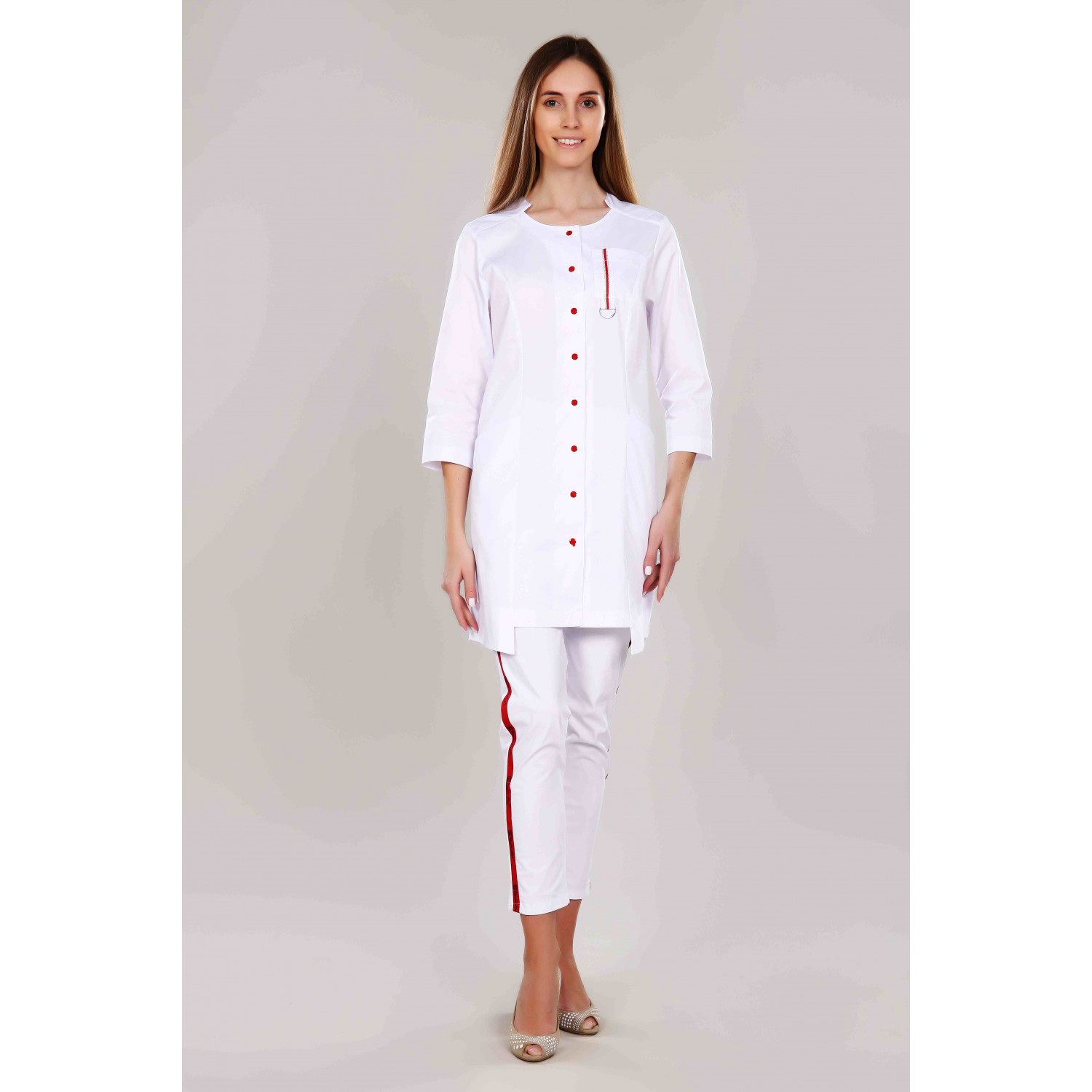 Рубашка мед. жен. М-264 ткань Элит-145