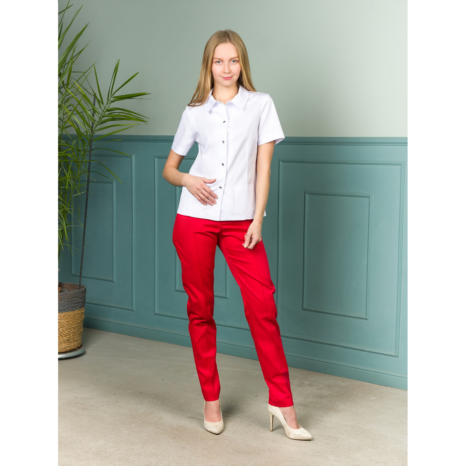 Брюки медицинские жен. М-307 ткань Элит-145/Стрейч