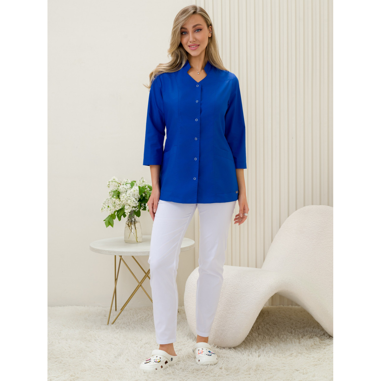 Рубашка мед. жен. М-266-5 ткань Тиси