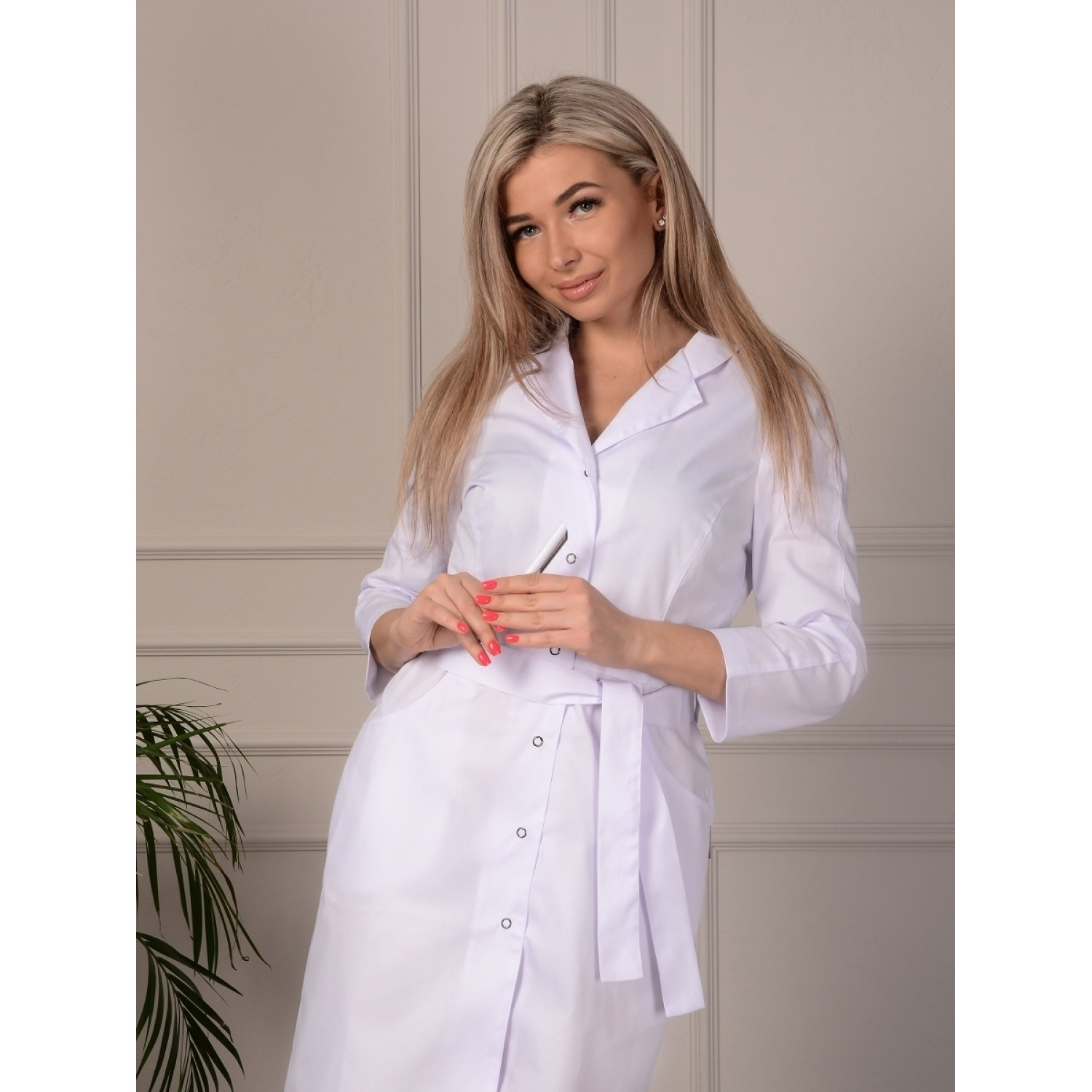 Халат медицинский жен. М-062 ткань Элит-145/Стрейч