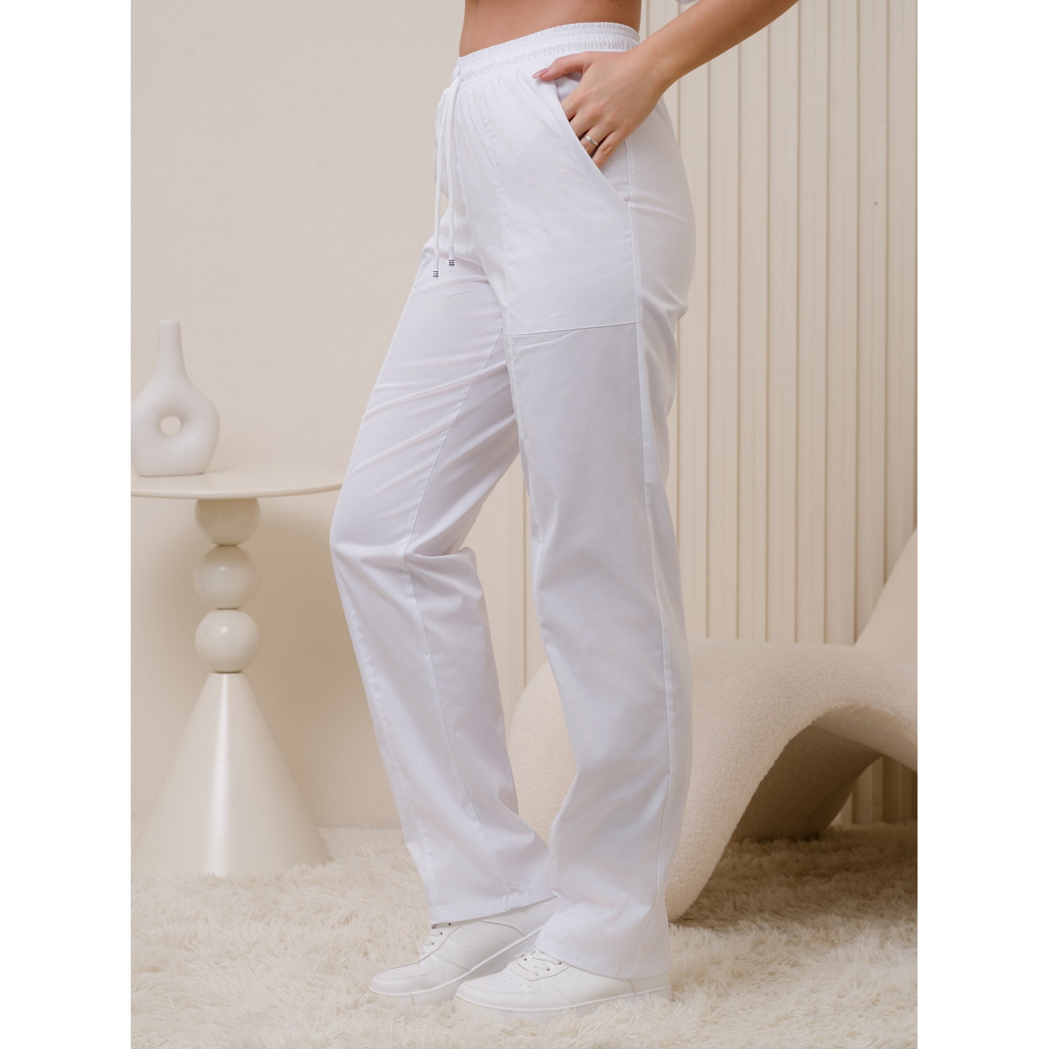 Брюки медицинские жен. М-318-0 ткань Элит-145/Стрейч