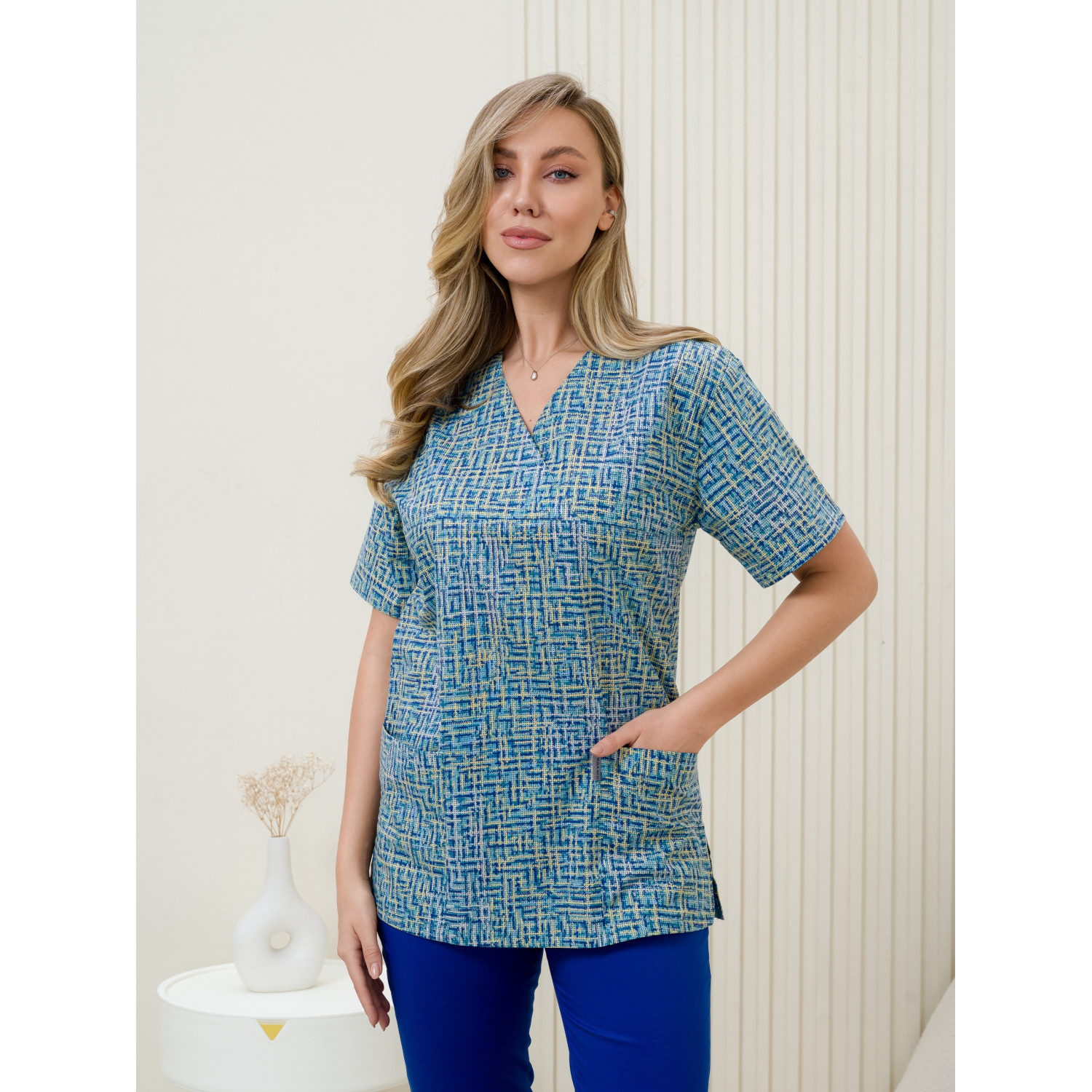 Рубашка мед. М-201-13367 ткань Поплин