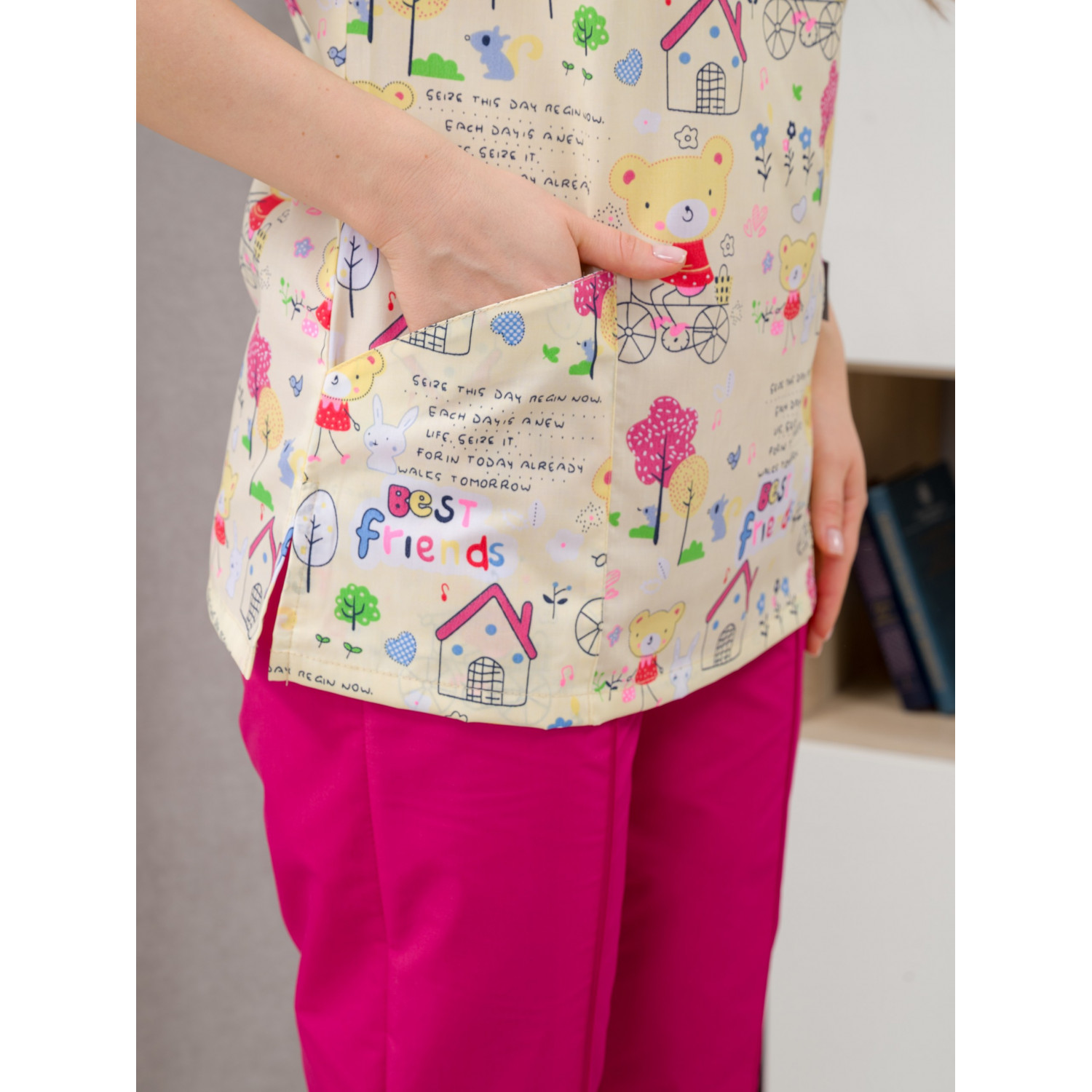 Костюм медицинский жен. М-180П M3/56 ткань Тиси