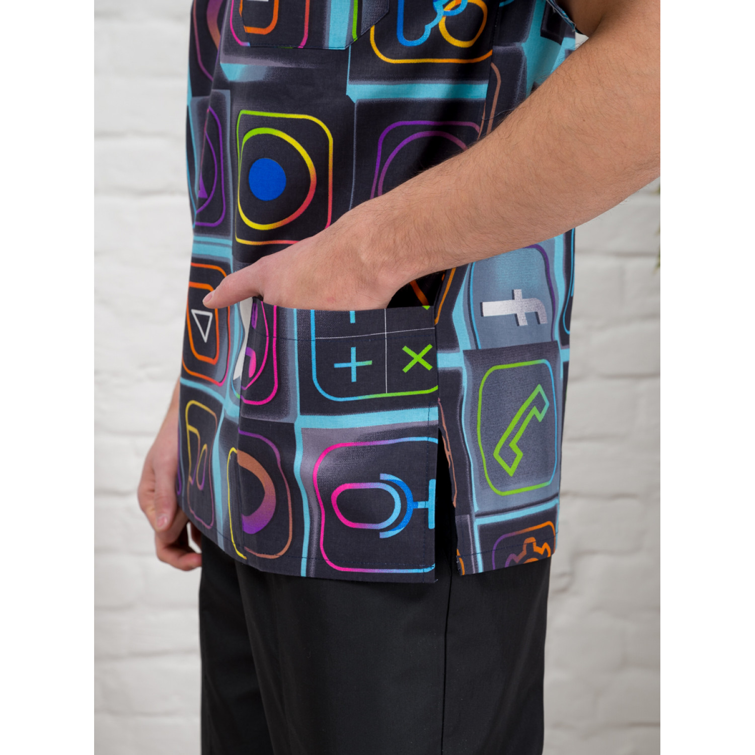 Рубашка медицинская мужская М-286-12357 ткань Поплин