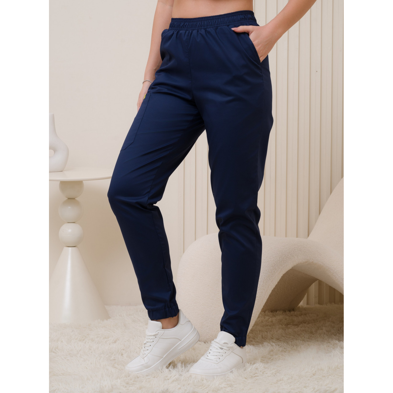 Брюки медицинские жен. М-319-63 ткань Элит-145/Стрейч