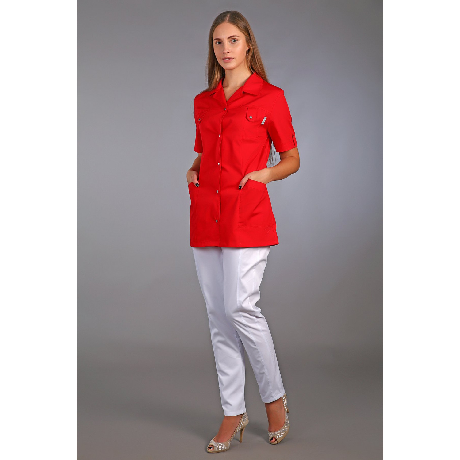 Рубашка мед. жен. М-230 ткань Тиси
