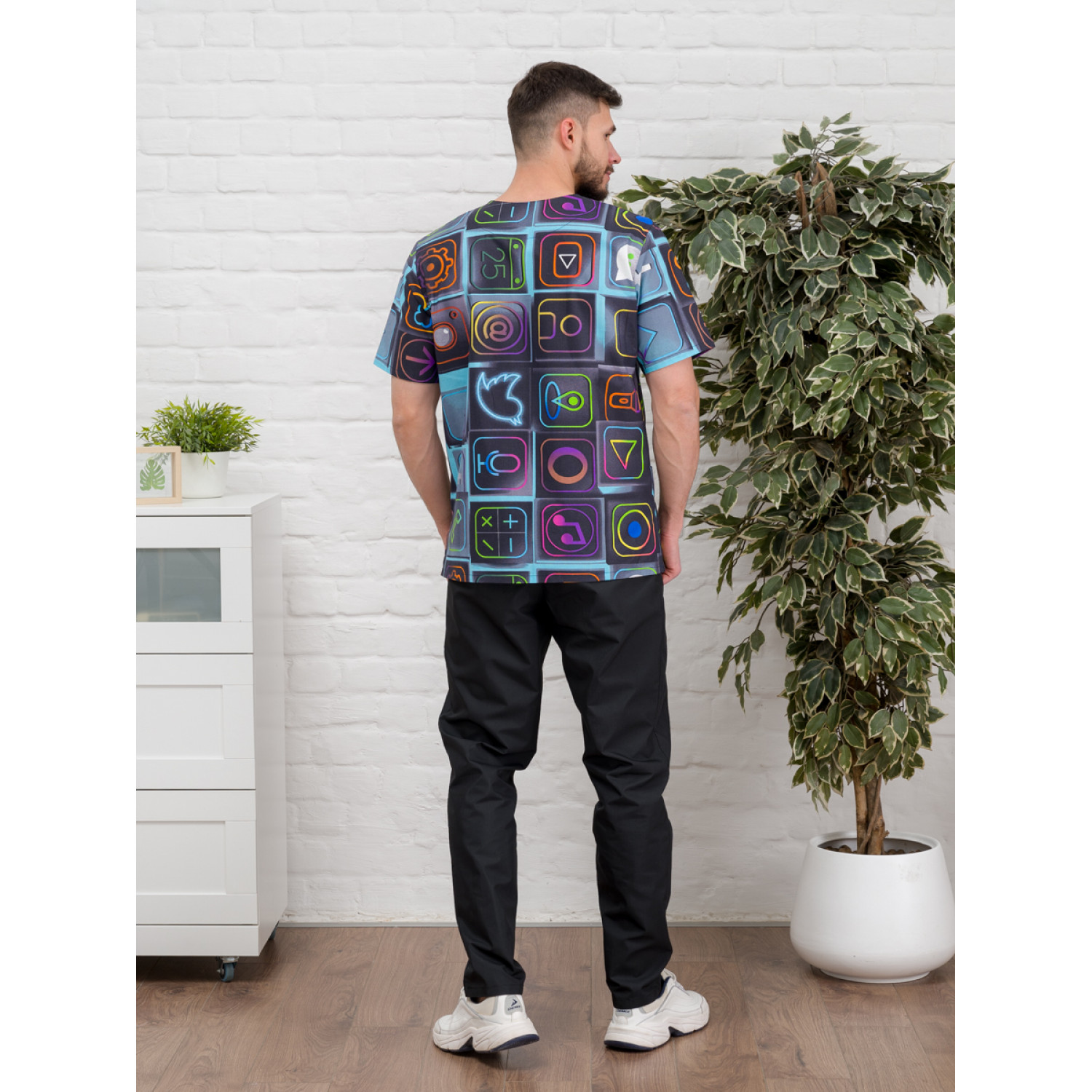 Рубашка медицинская мужская М-286-12357 ткань Поплин