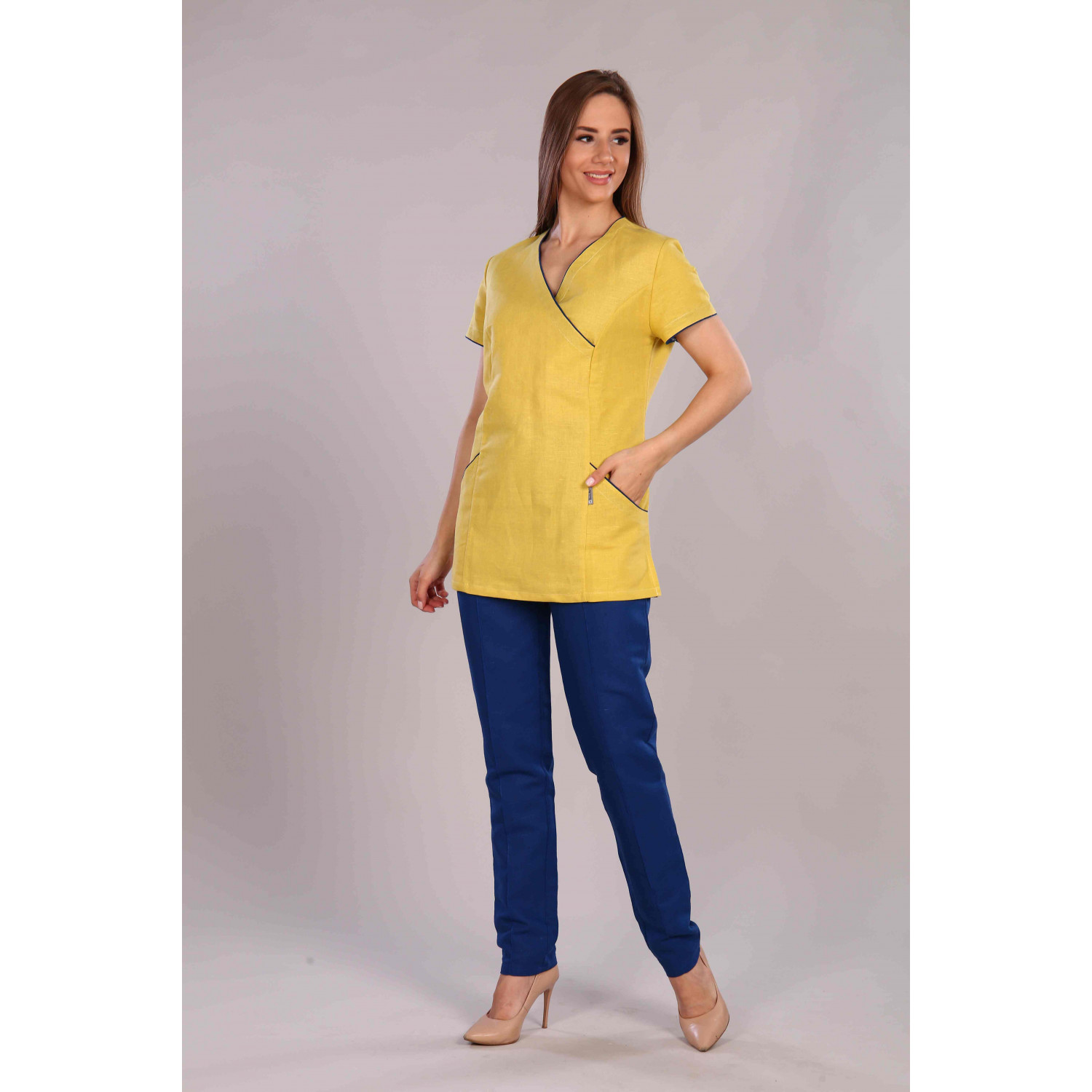 Костюм жен. М-185 ткань Полулен РАСПРОДАЖА