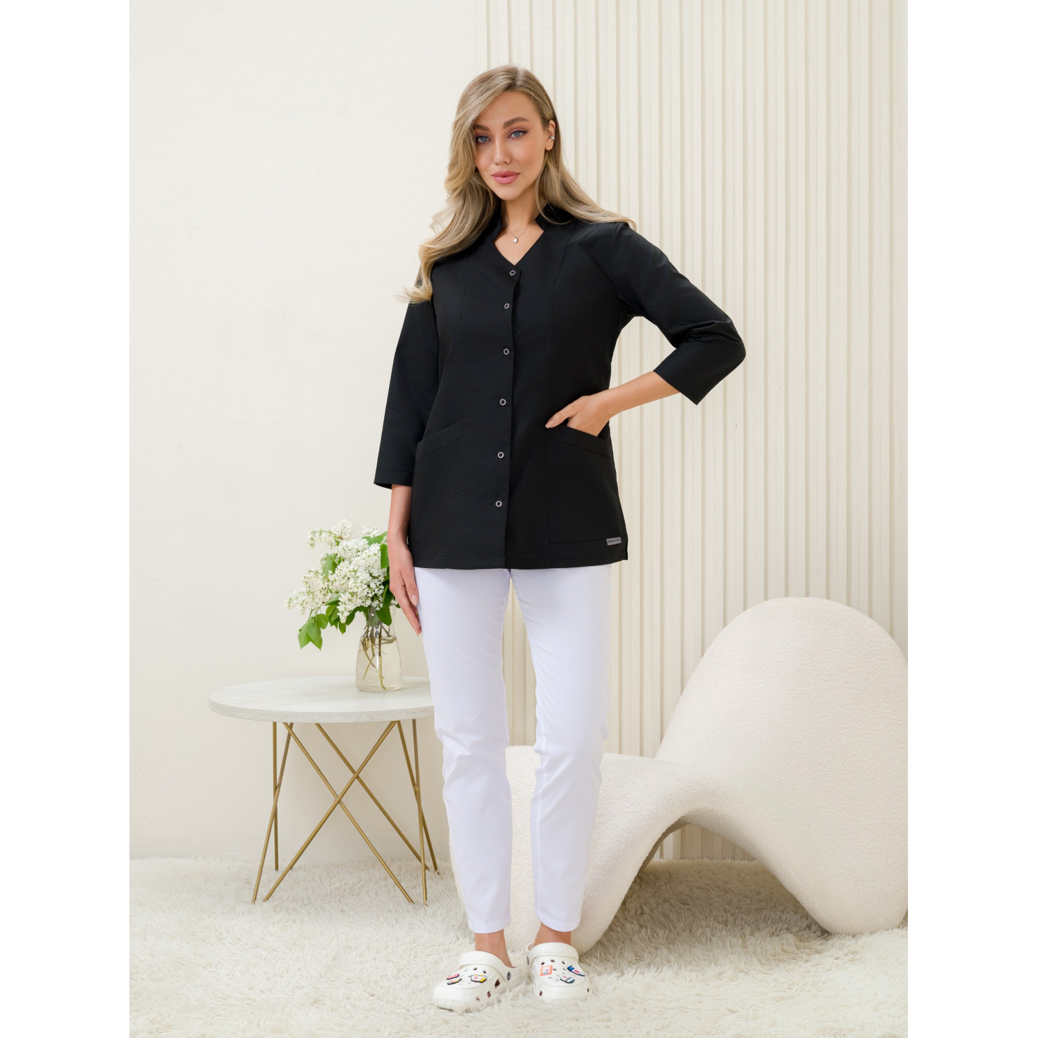 Рубашка мед. жен. М-266-124 ткань Тиси