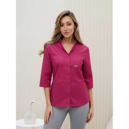 Рубашка мед. жен. М-235-56 ткань Вискоза/Стрейч Рубашка мед. жен. М-235-56 ткань Вискоза/Стрейч