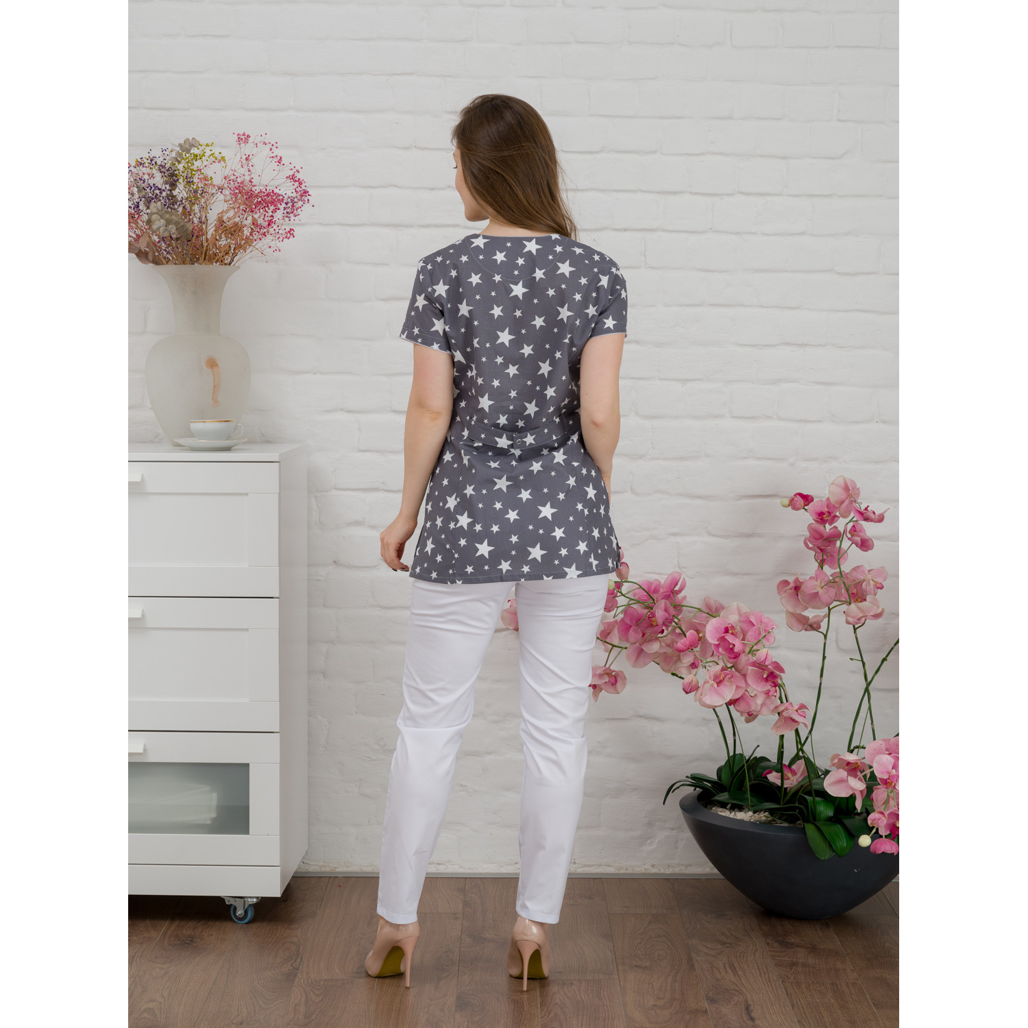 Рубашка мед. М-285(20) ткань Поплин