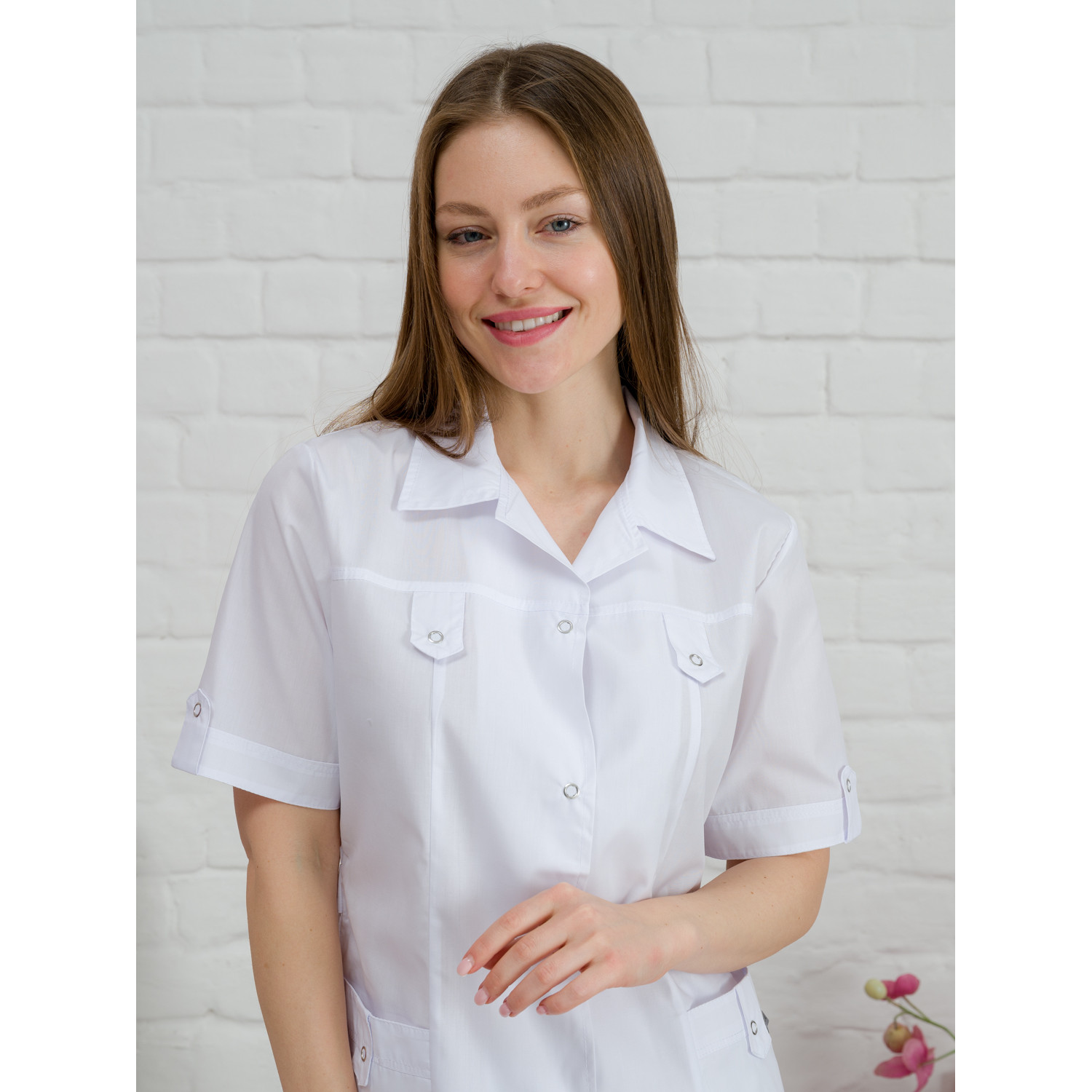 Рубашка мед. жен. М-225 ткань Тиси