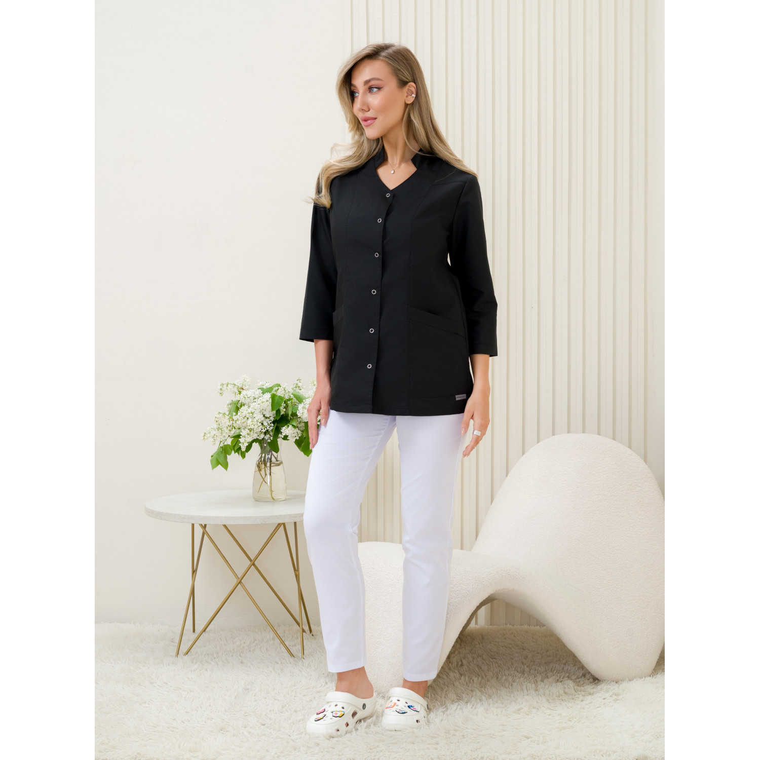 Рубашка мед. жен. М-266-124 ткань Тиси