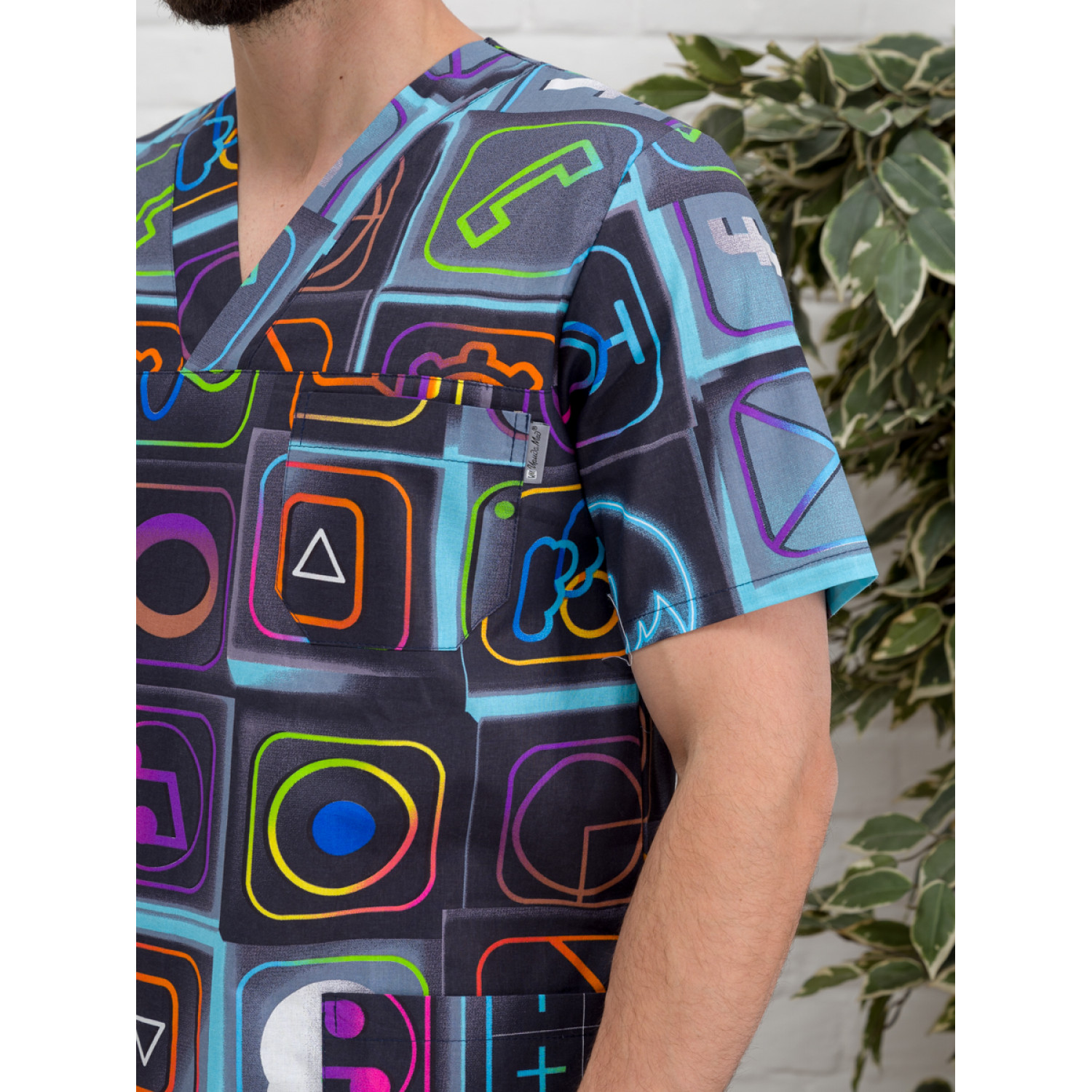 Рубашка медицинская мужская М-286-12357 ткань Поплин