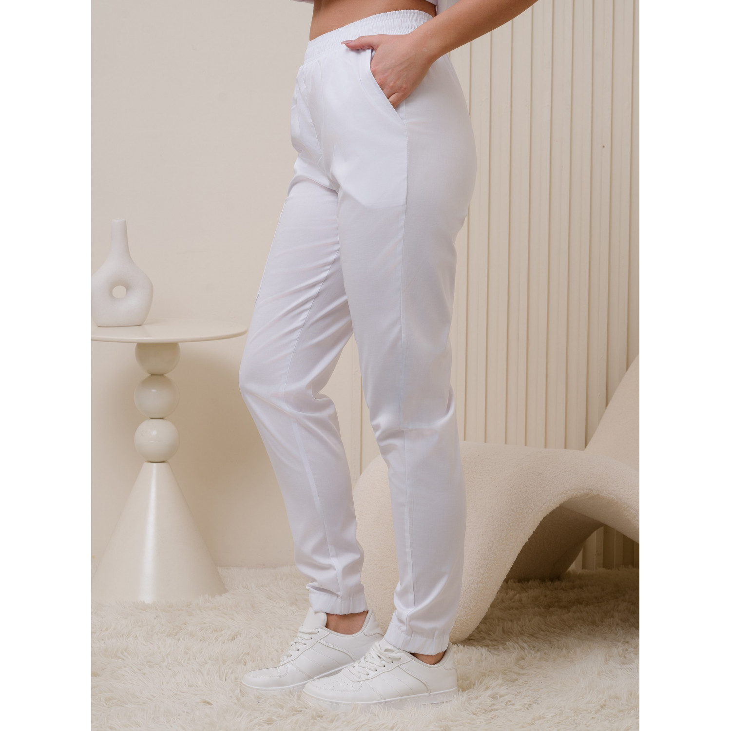 Брюки медицинские жен. М-319-0 ткань Элит-145/Стрейч