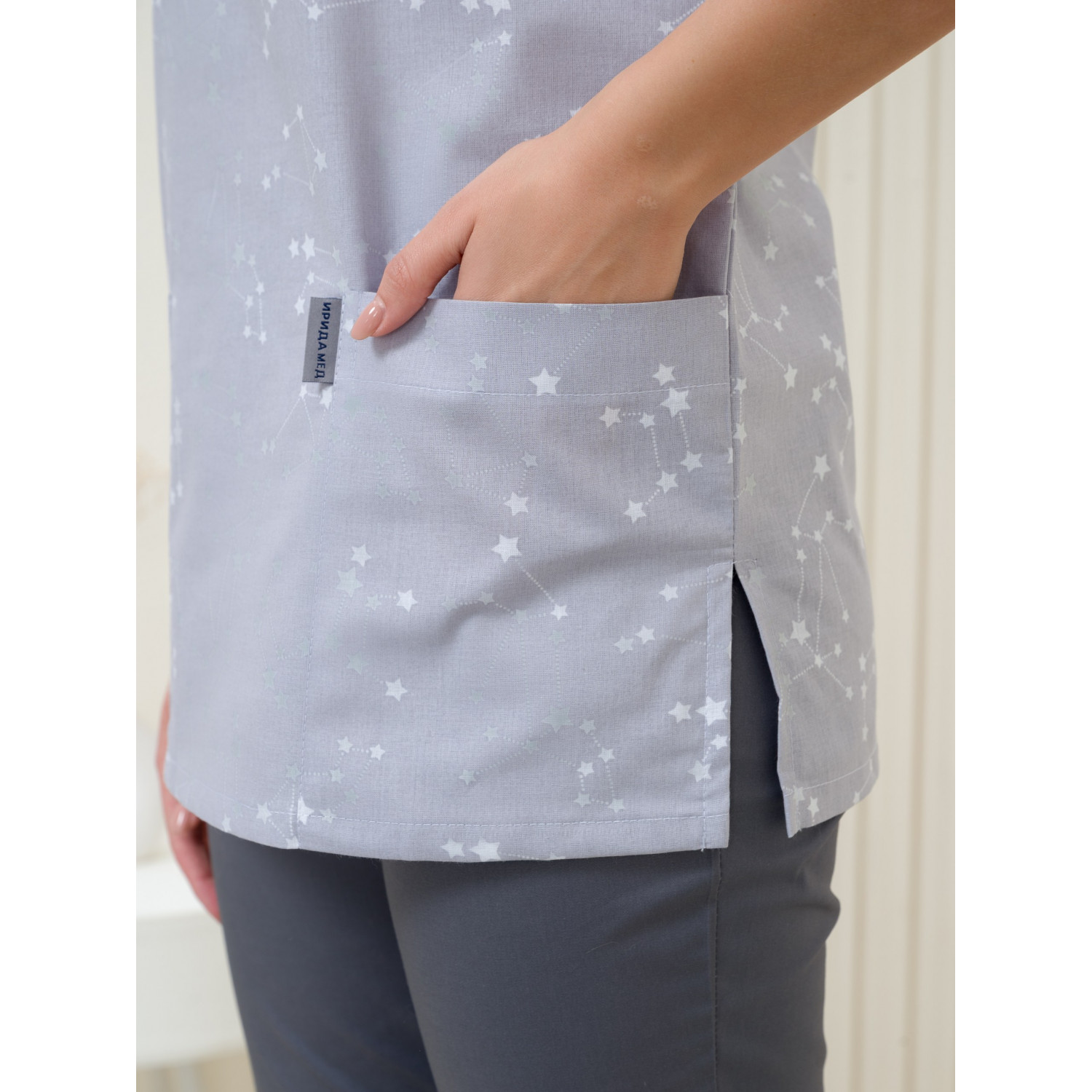 Рубашка мед. М-201-13164 ткань Поплин