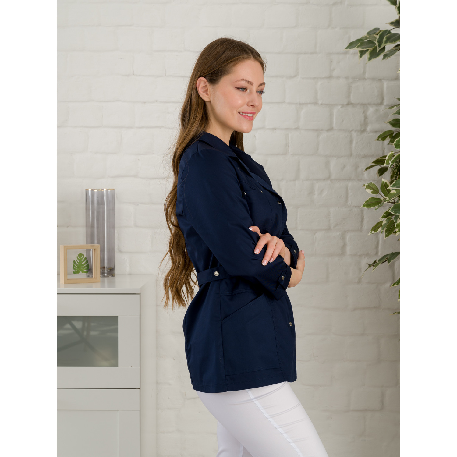 Рубашка мед. жен. М-215-63 ткань Элит-145/Стрейч